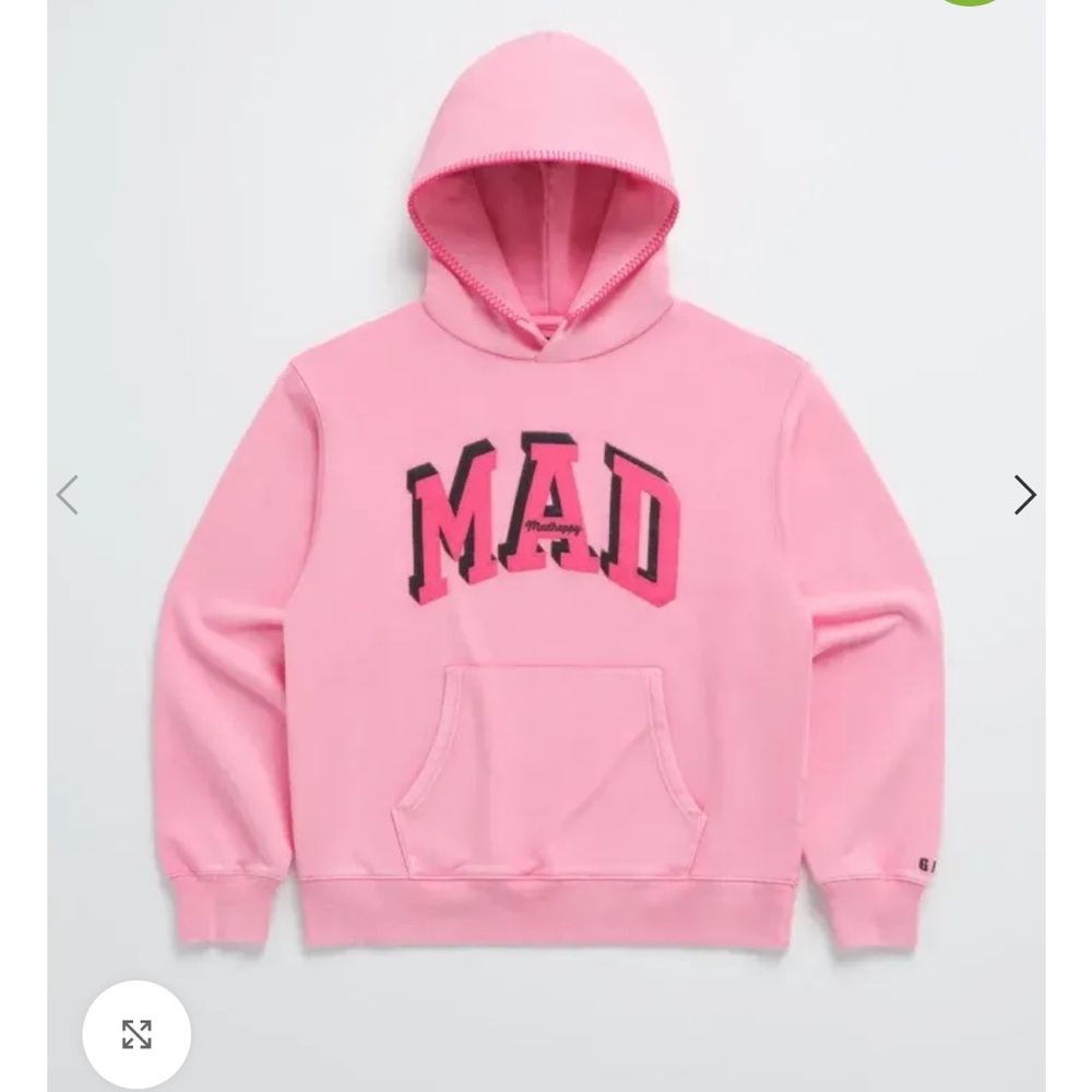 Gap x Mad Happy Pink Sweatshirt with Bold Lettering